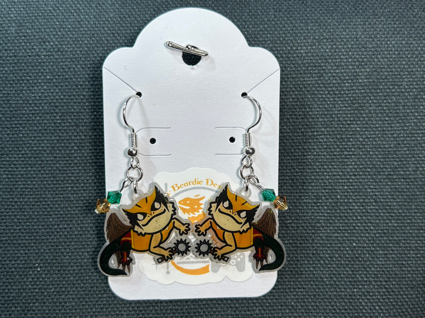 Hawk Beardie Earrings