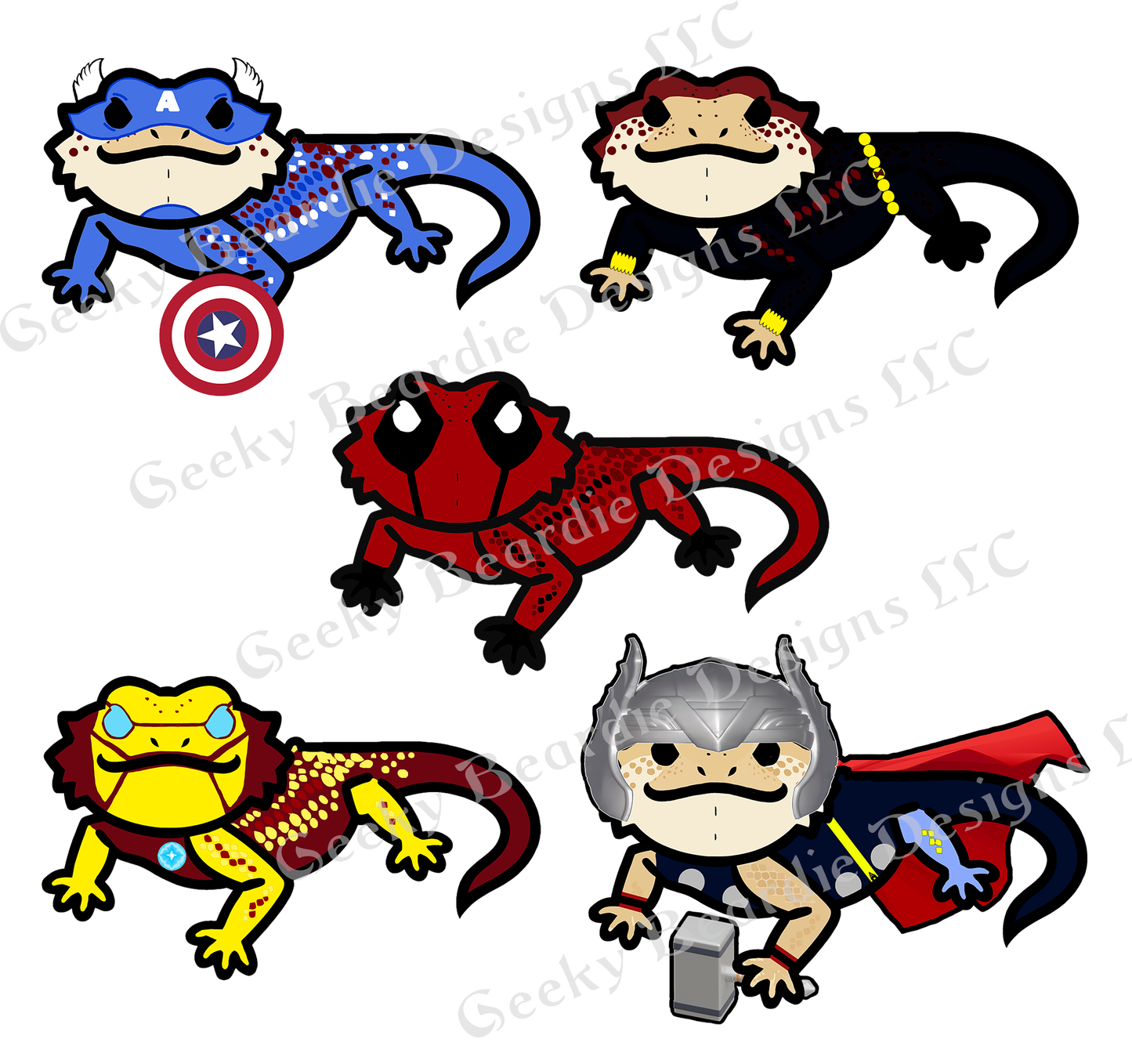 Super Beardie Stickers, Series 1