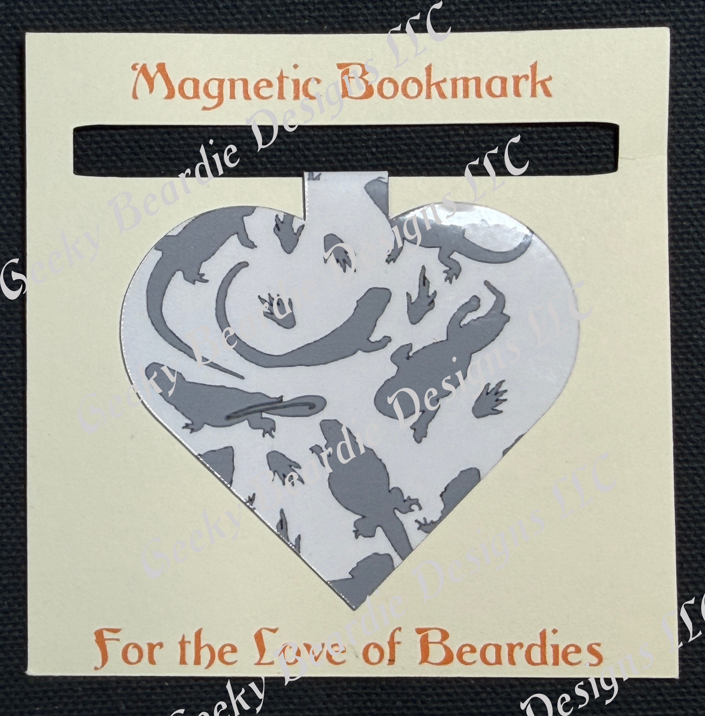 Beardie Silhouette Magnetic Bookmark