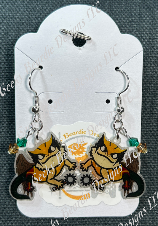 Hawk Beardie Earrings