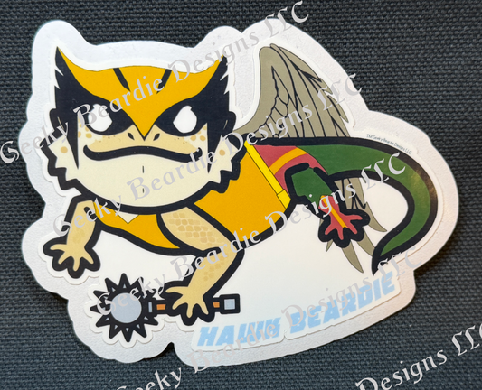 Hawk Beardie Sticker