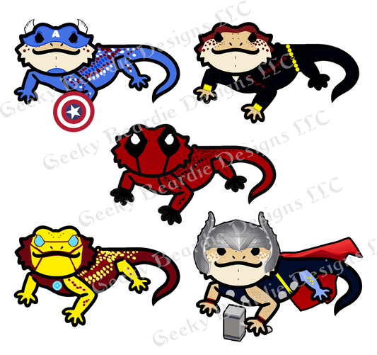 Super Beardie Stickers, Series 1
